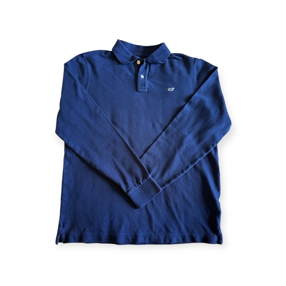 Vineyard Vines Boys Long Sleeve Solid Pique Polo